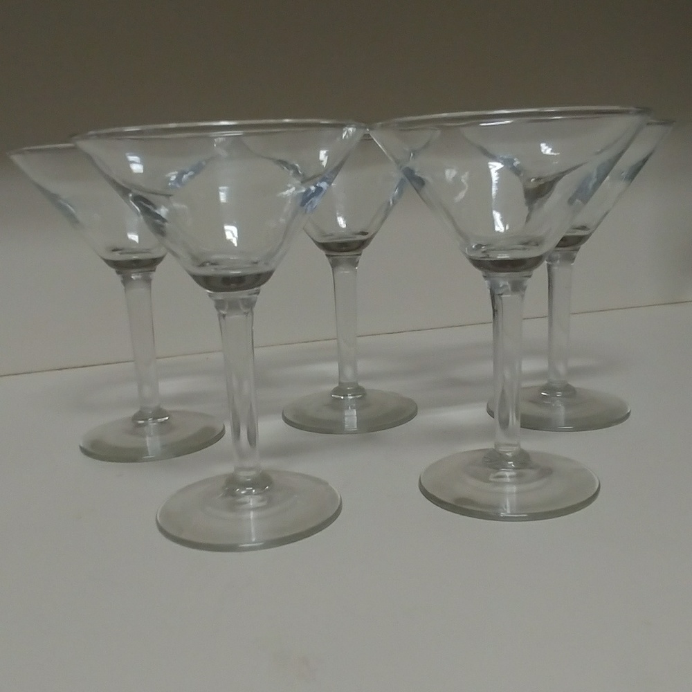 Set of 5 Martini Glasses
